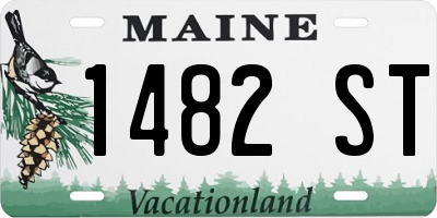 ME license plate 1482ST