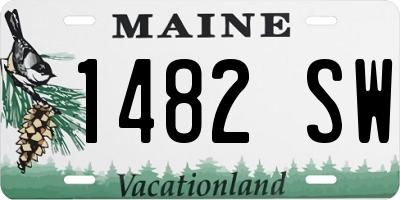 ME license plate 1482SW