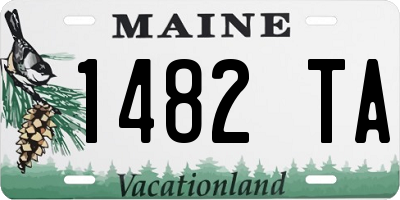 ME license plate 1482TA