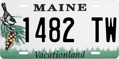 ME license plate 1482TW