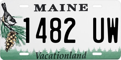 ME license plate 1482UW