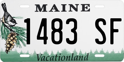 ME license plate 1483SF