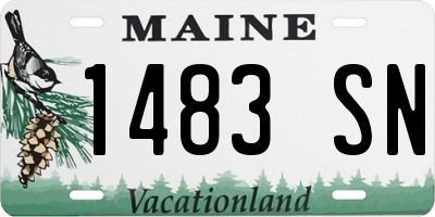 ME license plate 1483SN