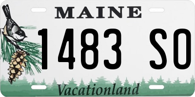 ME license plate 1483SO