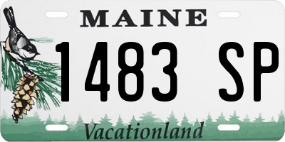 ME license plate 1483SP
