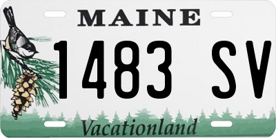 ME license plate 1483SV