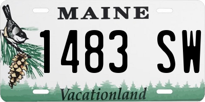 ME license plate 1483SW