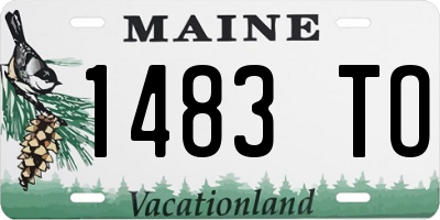 ME license plate 1483TO