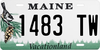 ME license plate 1483TW