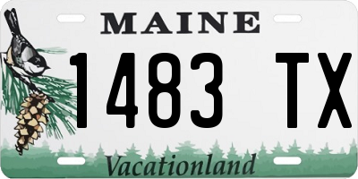 ME license plate 1483TX