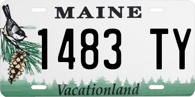 ME license plate 1483TY