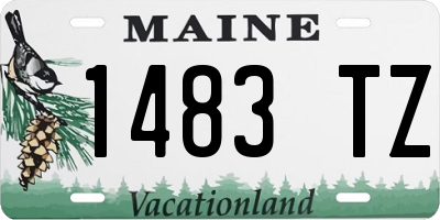 ME license plate 1483TZ