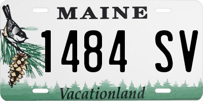 ME license plate 1484SV