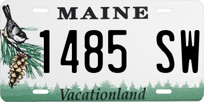 ME license plate 1485SW