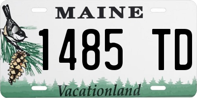 ME license plate 1485TD