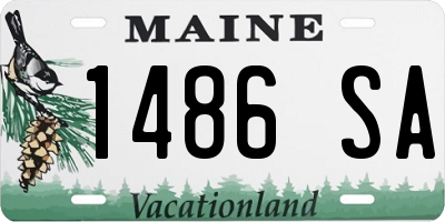 ME license plate 1486SA