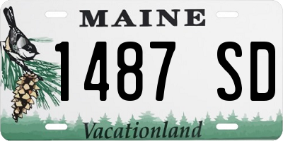 ME license plate 1487SD