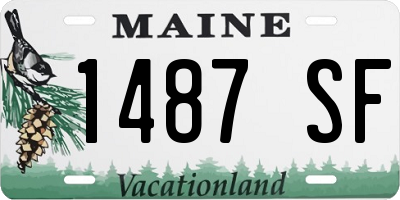 ME license plate 1487SF