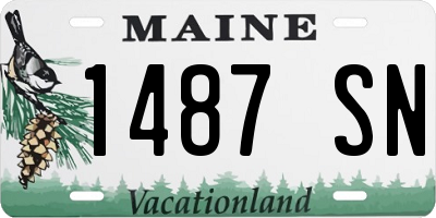 ME license plate 1487SN