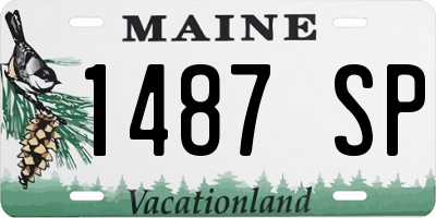 ME license plate 1487SP
