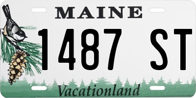 ME license plate 1487ST