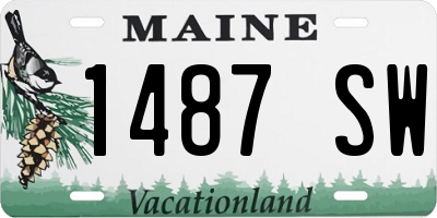 ME license plate 1487SW