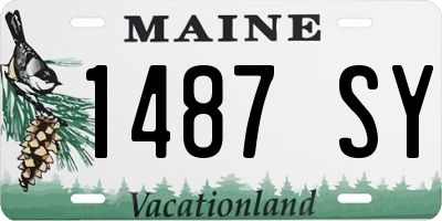 ME license plate 1487SY