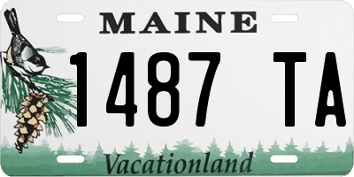ME license plate 1487TA
