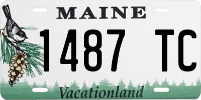 ME license plate 1487TC