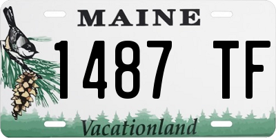 ME license plate 1487TF