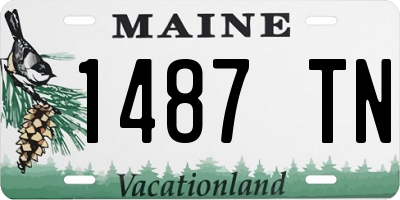 ME license plate 1487TN