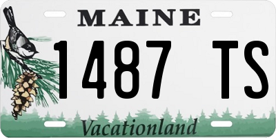 ME license plate 1487TS
