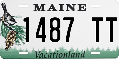 ME license plate 1487TT