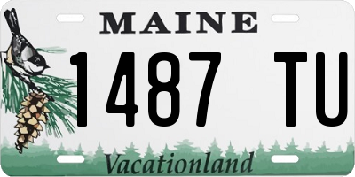 ME license plate 1487TU