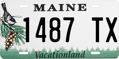 ME license plate 1487TX