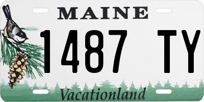ME license plate 1487TY