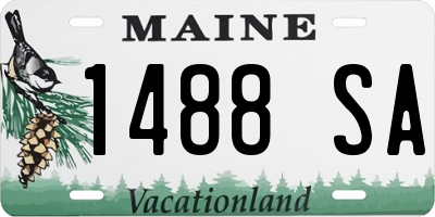 ME license plate 1488SA