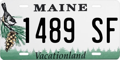 ME license plate 1489SF