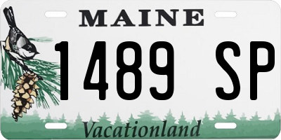 ME license plate 1489SP
