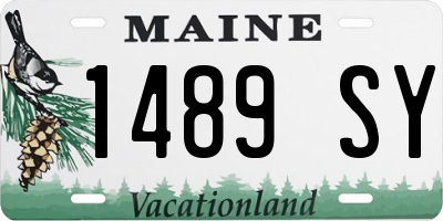 ME license plate 1489SY