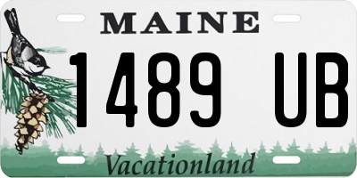 ME license plate 1489UB