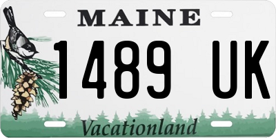 ME license plate 1489UK