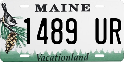 ME license plate 1489UR