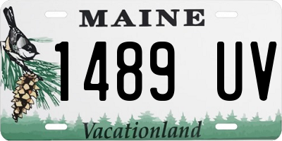 ME license plate 1489UV