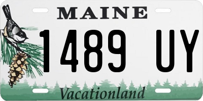 ME license plate 1489UY