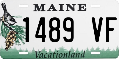 ME license plate 1489VF