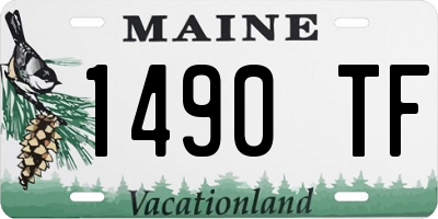 ME license plate 1490TF