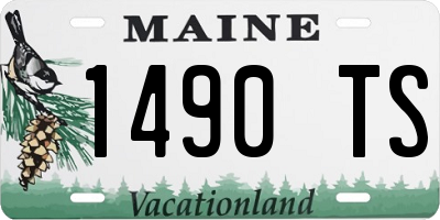 ME license plate 1490TS