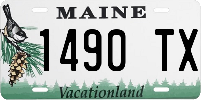 ME license plate 1490TX