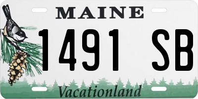 ME license plate 1491SB